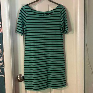 GAP green and blue stripe dress